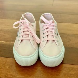 Superga Platform Tennis Shoes Worn twice- Run big